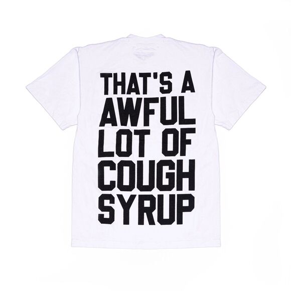 THAT’S A AWFUL LOT OF COUGH SYRUP T-SHIRT - WHITE LARGE - Picture 2 of 2
